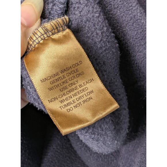 St John's Bay Quarter Zip Pullover MENS SIZE Medium Black Fleece Sweater comfy - Picture 8 of 8